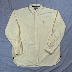 Ralph Lauren Shirt Mens XL Yellow Classic Fit‎ Button Down Oxford Preppy